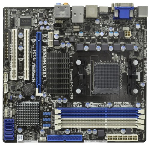 ASRock 880GMH/U3S3 Micro ATX AM3+ Motherboard