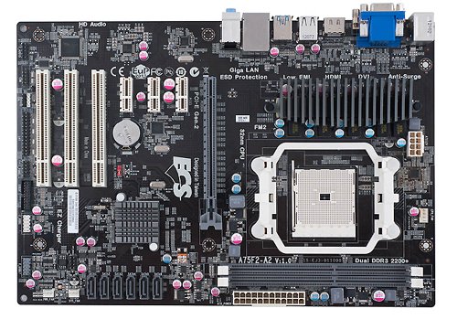 ECS A75F2-A2(1.0) ATX FM2 Motherboard